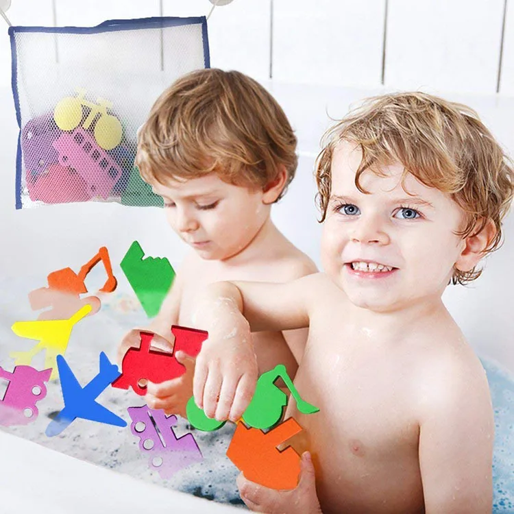 Safety EVA Bath Toys For Kids Water Games Floating Toy Big Letters Abc Stickers Stick On Tiles For Bathroom Bathtub Accessories