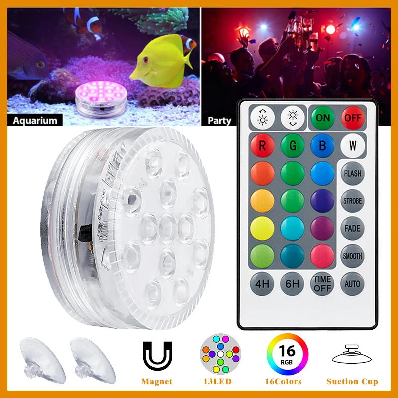 Multi-function Led battery box Underwater Light fish tank, Swimming pool, Aquarium, patio Lawn, floating water Surface Light