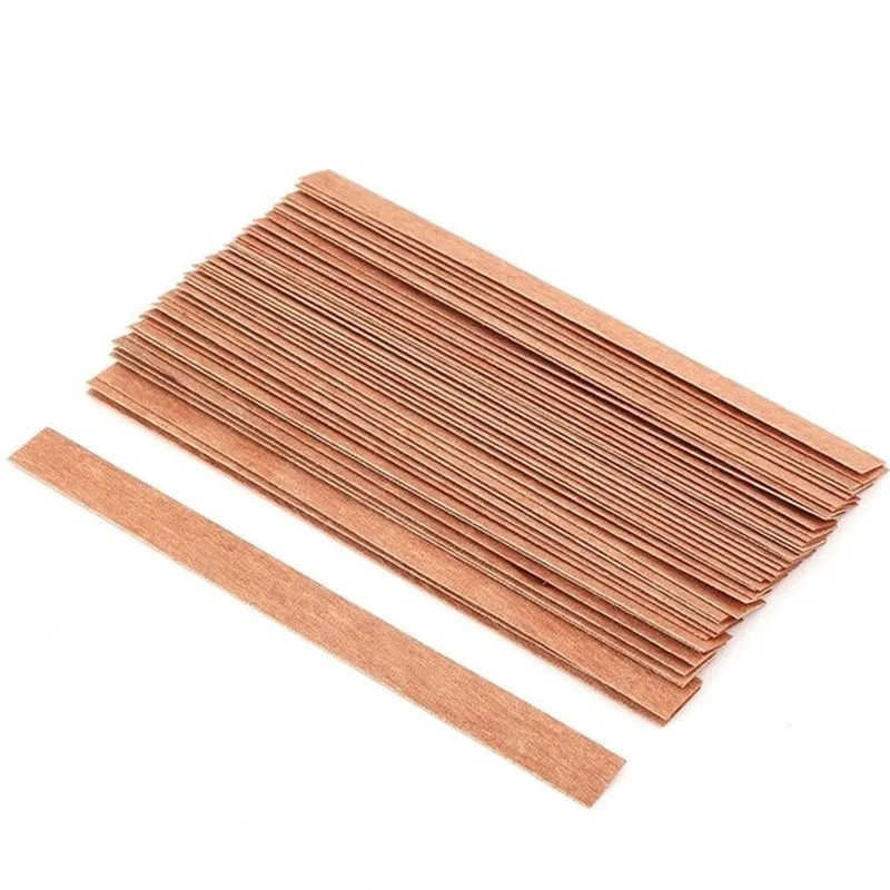 20PCS Natural Wood Wax Wick DIY Candle Material Soy Wax Aromatherapy Smokeless Environmental Protection Wood Chip Wick Holder