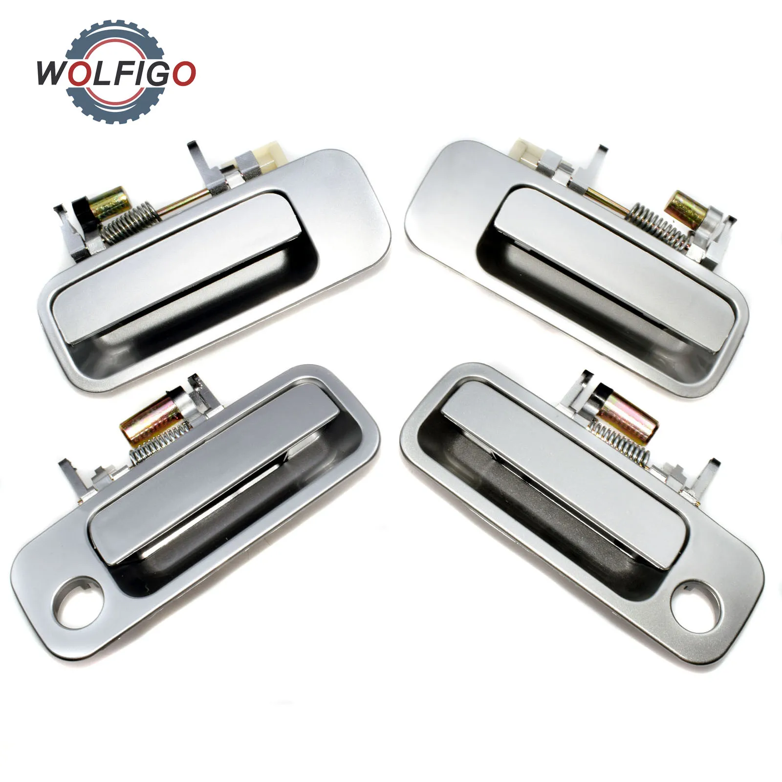 WOLFIGO Silver Front Rear Left Right Outside Door Handle 69210AA010 69220-AA010 69240AA010 69230AA010 for Toyota Camry 1997-2001