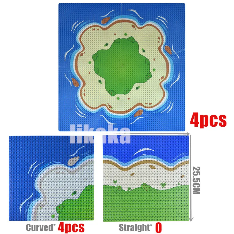 32*32 Dots Road Grondplaten Klassieke Bouwstenen Bouw Speelgoed Stad Straat Bricks Compatibel 32X32 Rivier Placas de Base
