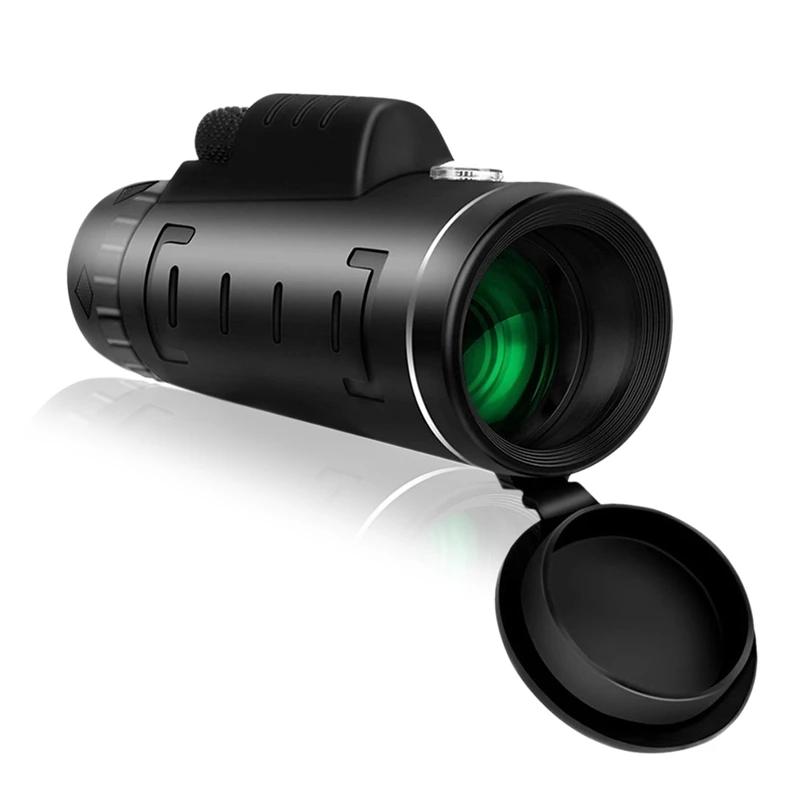 40X60 potente telescopio monoculare professionale BAK4 prisma HD monoculare portatile con bussola per campeggio turistico