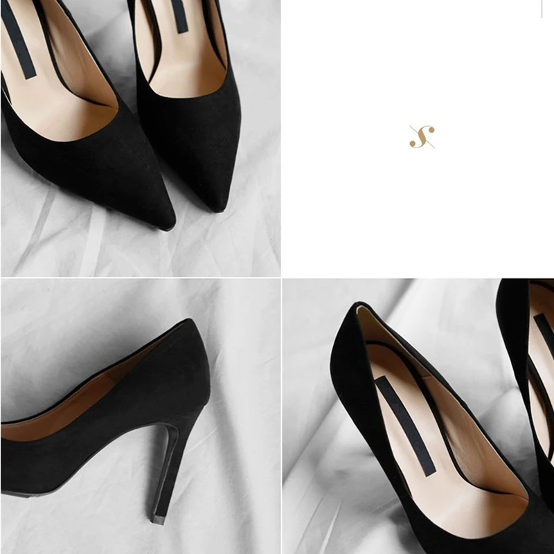 2021 New Woman Pumps Suede High Heels Female Pointed Toe Office Shoes Stiletto Women Shoes Party Women Heels Female Shoes