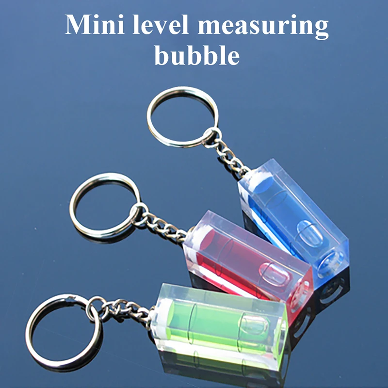 Mini Round Square Spirit Level Bubble With Keychain Precision Scope Bubble Level Horizontal Bubble Measuring Kit