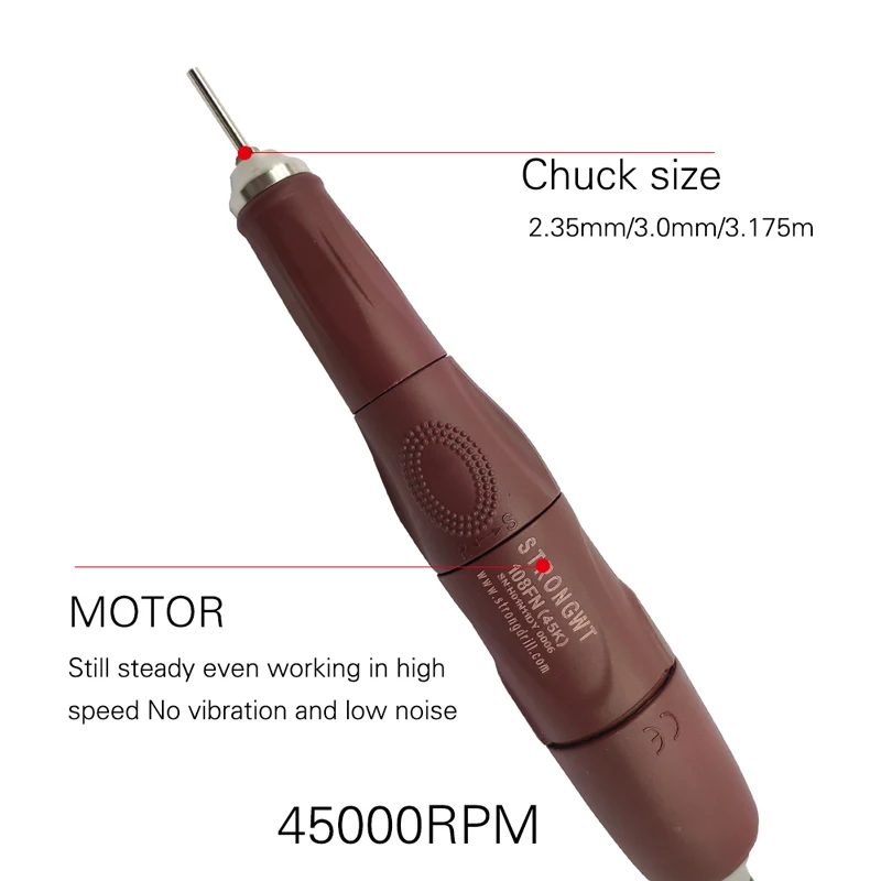 Máquina para unhas 45000rpm elétrica manicure broca máquina ferramenta da arte do prego kit pedicure profissional equipamento de broca do prego 108fn