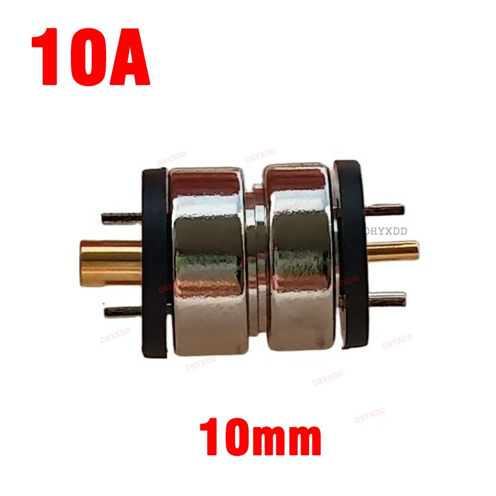 1Pair 2Pin Magnetic DC Charging Magnet Connector Round 2A 10A 5V Male Female High Current LED Light DC Power Socket 10MM