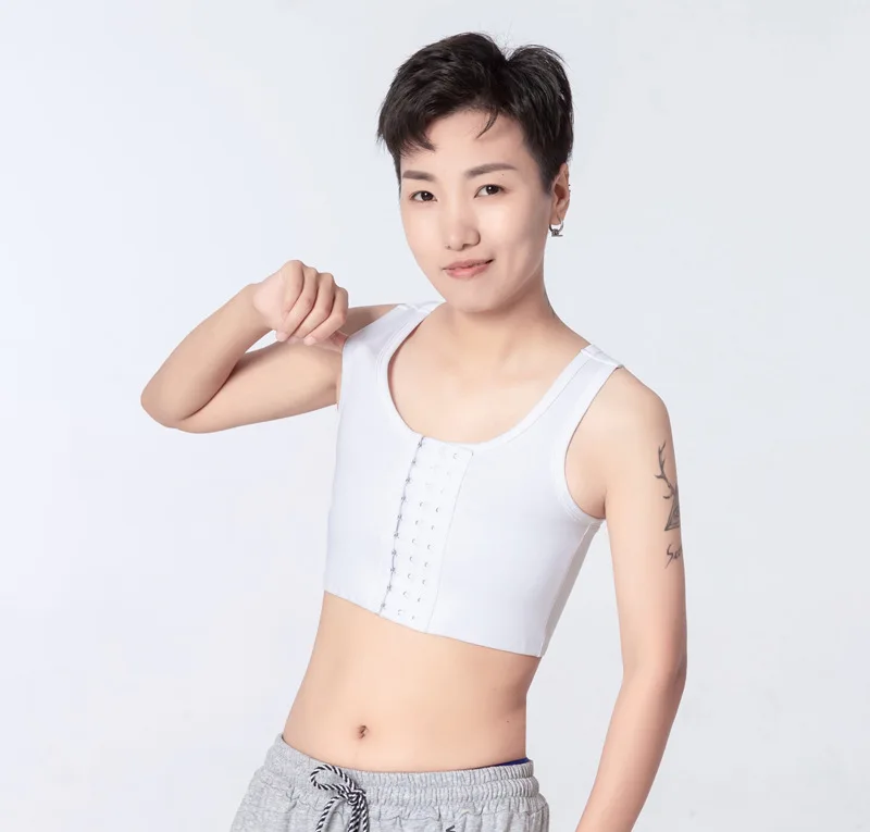 

S-6XL Chest Binder Tomboy Trans FTM LES Strengthen Bandage Flat Breast Shaper Corset Vest Women Cosplay Undershirt Tank Tops