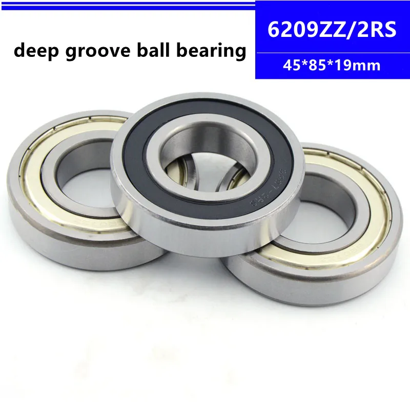 4pcs 6209ZZ 6209-2RS 45x85x19mm deep groove ball bearing 6209-2Z 6209Z 6209RS 6209 45*85*19 mm