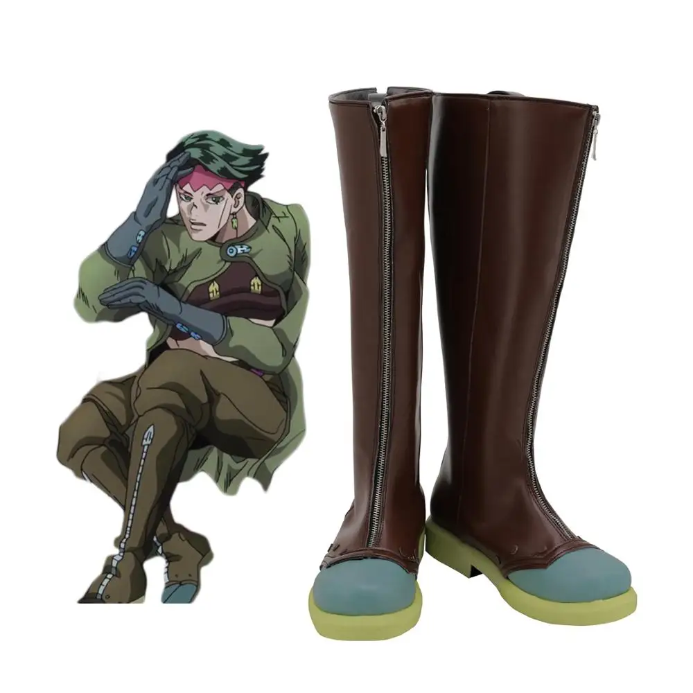 Zapatos marrones para Cosplay de JOJO, botas de Cosplay de JoJo's Bizarre Adventure: el diamante es irrompible.