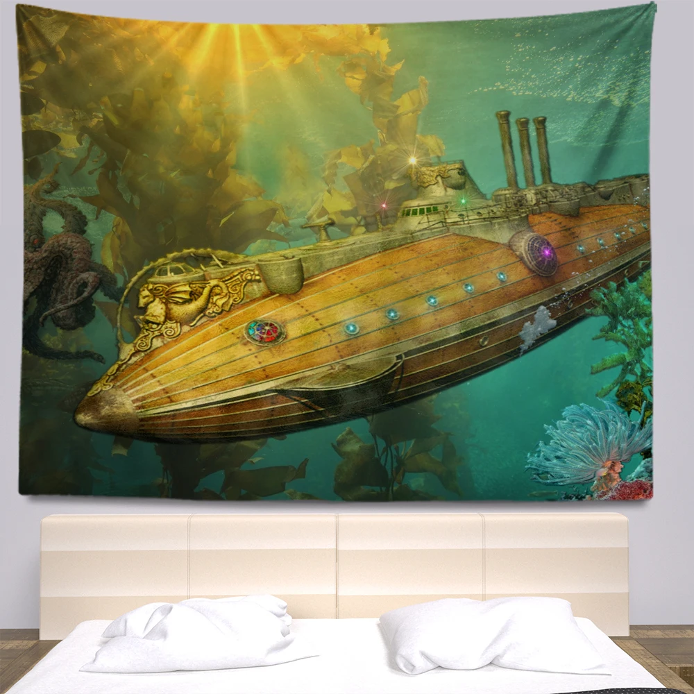 Steampunk Anime Tapestry Room Decoration Tapestry Wall Hanging Bohemia Wall Tapestry Home Decoration Tapestry Aesthetics