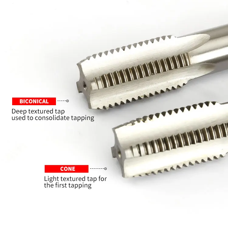 Piezas de mano Hss para mano derecha, 2 taladro, rosca de tornillo, enchufe métrico, M2, M3, M4, M5, M8, M10, M12, M16, M20, M22, M24, M27, M30