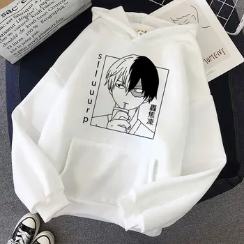 My Hero Academia – sweat-shirt à capuche pour femme, décontracté, surdimensionné, dessin animé japonais, hiver, Streetwear confortable