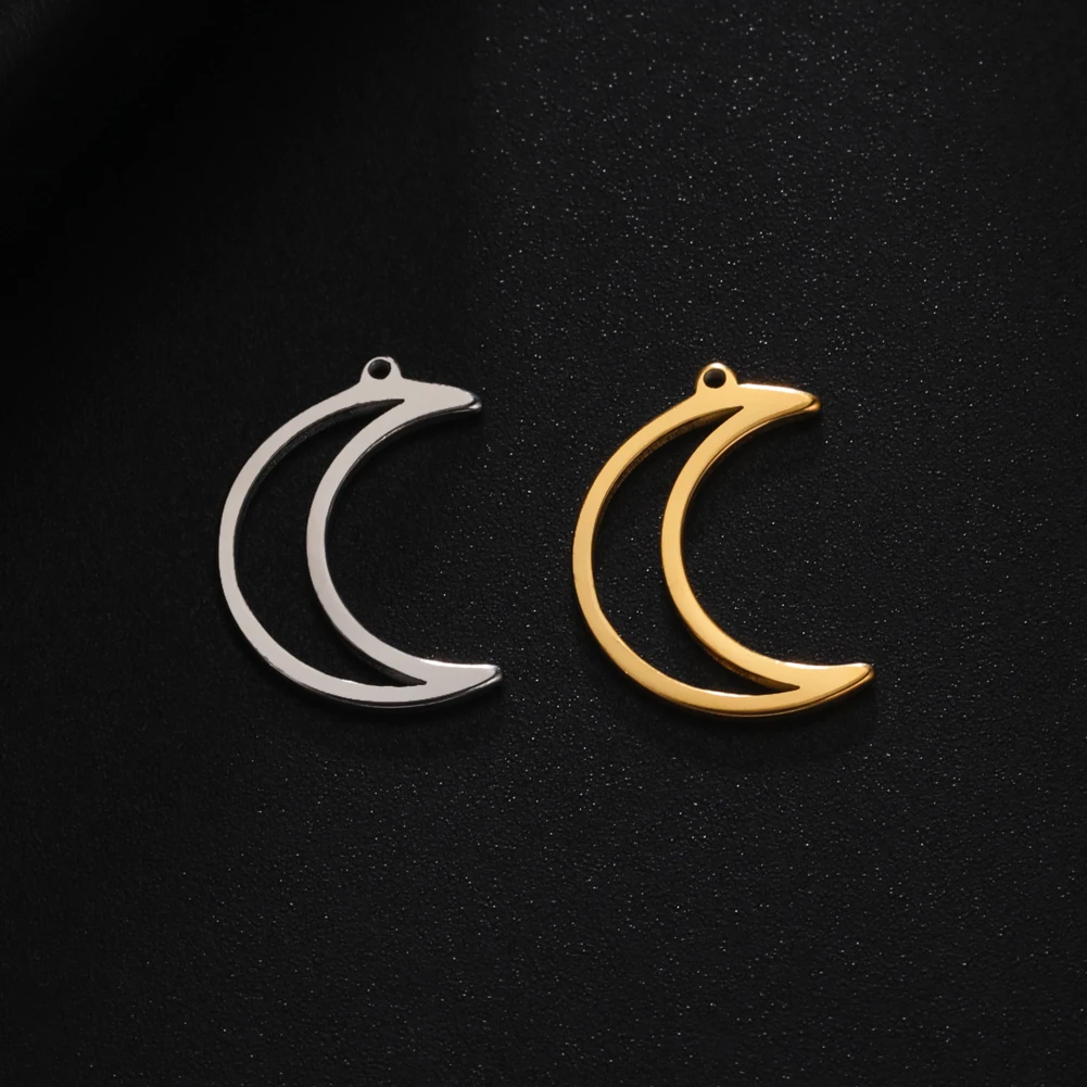 5 teile/los DIY Charms für Ohrring Halskette Armband Musik Note Baum Mond Stern Edelstahl Anhänger für Schmuck Machen Erkenntnisse – Detail 4