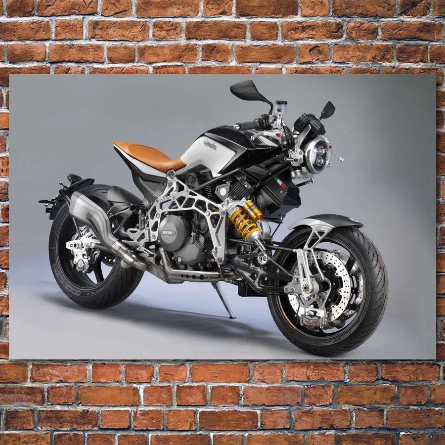 Bimota Tesi 3D RaceCafe Superbike Motorcycles Vehicle Black Wall Art Poster Canvas Printed DIY Framed paintings For Room Decor