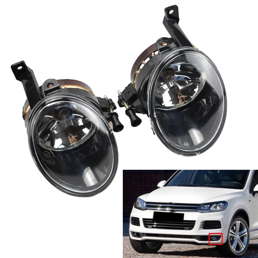 Auto Left&Right Halogen Fog Light Fog Lamp Assembly for VW Touareg 2011 2012 2013 2014 2015 OEM 7P6941699 7P6941700