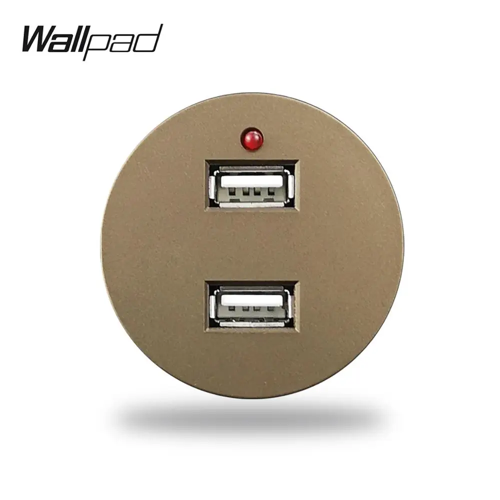 Wallpad L6 5 Colors 2.4A Double USB Charging Port Wall Socket Module Match L6 Plates Free Combination DIY