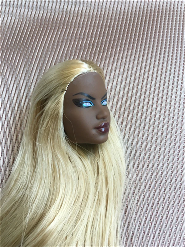 Rare Doll Head Collection Rooted Hair Doll Heads 1/6 Lady Toy Head DIY Toy Parts Female Doll Heads Girls Birthday Christmas Gift