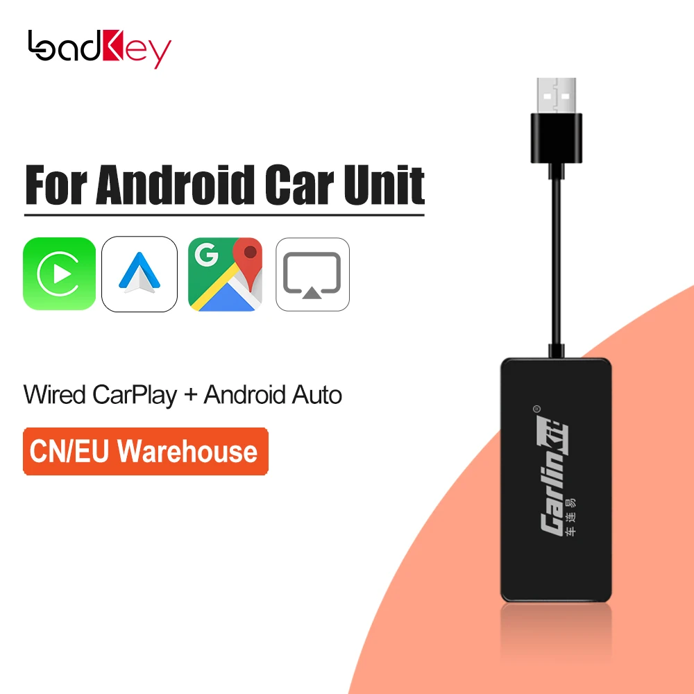 LoadKey & Carlinkit Android Auto for CarPlay Dongle Wired USB Plug And Play For Refit Android Navigation Player Smart Link