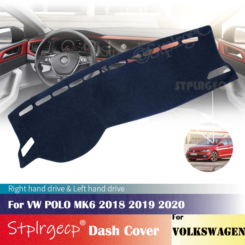 

for Volkswagen VW POLO MK6 2018 2019 2020 Anti-Slip Mat Dashboard Cover Pad Sunshade Dashmat Car Accessories Styling Covers