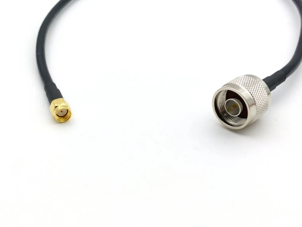

RP-SMA Plug(Female in) to N type Male Connector RG58 Coax RF Pigtail Cable