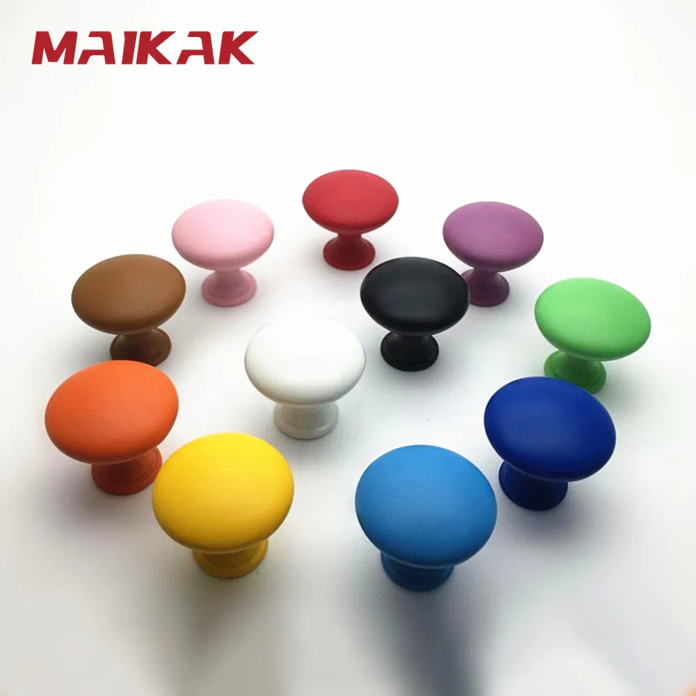 MAIKAK – poignée de porte de chambre d'enfant, design de dessin animé américain, disponible en noir, blanc, jaune, bleu, rose, idéale pour placard