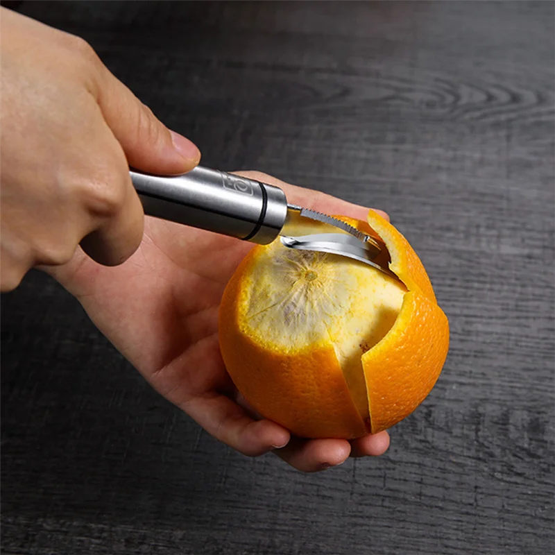 2-Size New Stainless Steel Orange Lemon Grapefruit Peeler Opener Cutter Fruit Vegetable Peeling Tool Kitchen Accessories