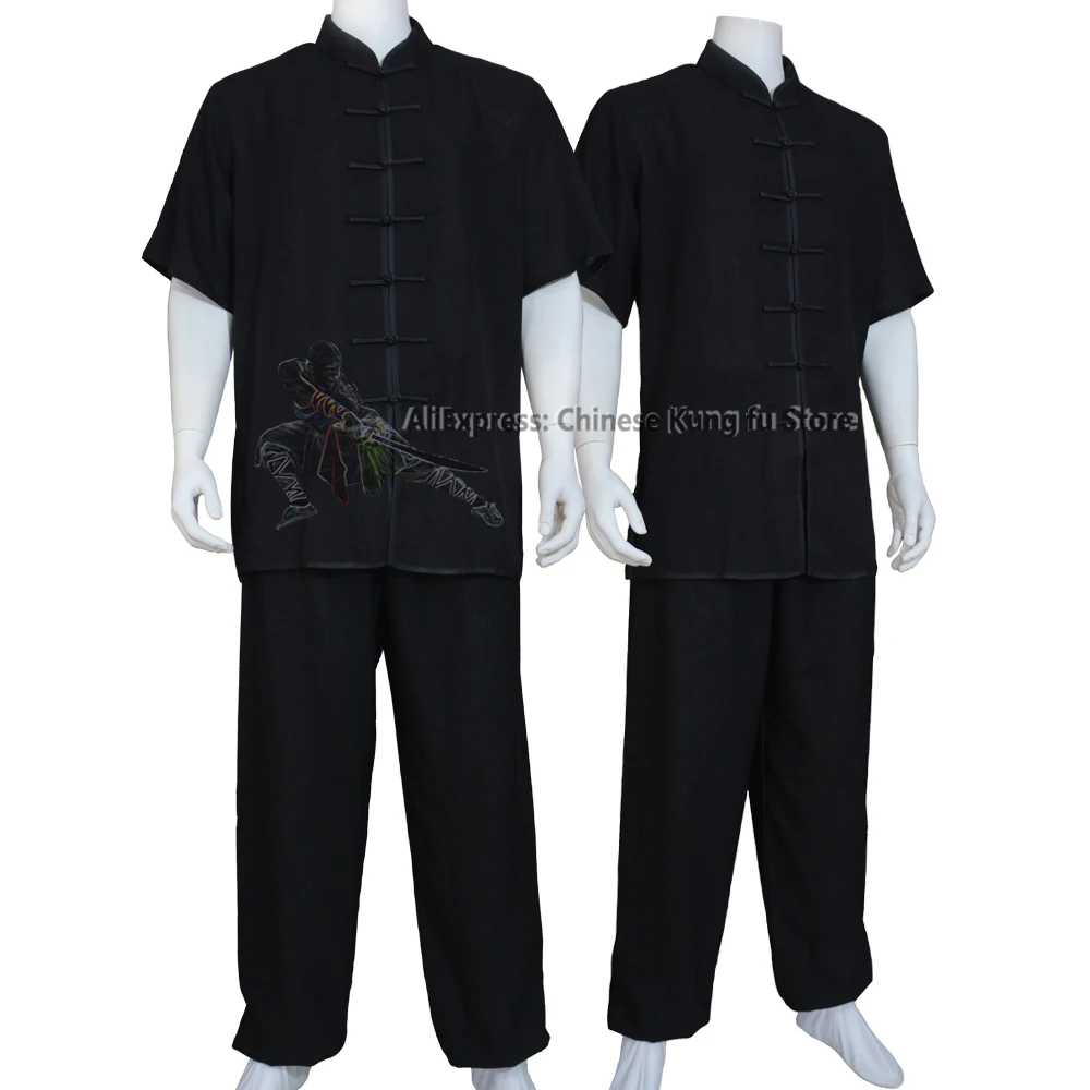 Summer Tai chi Uniform Martial arts Kung fu Suit Wing Chun Wushu Jacket and Pants Soft