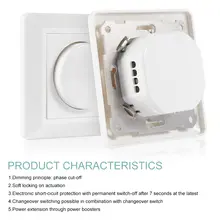 Wall LED Dimmer Switch 5-200W #4