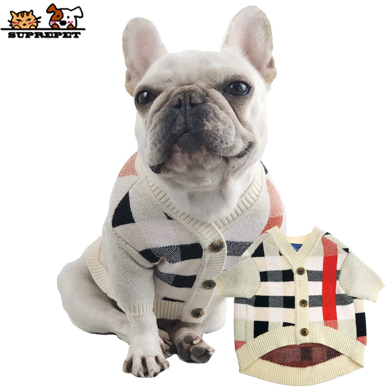 SUPREPET Fleece Warm Pet Dog Clothes for French Bulldog Spring Winter Warm Cotton Dog Jacket Coat Puppy Sweater Coat Dog Clothes