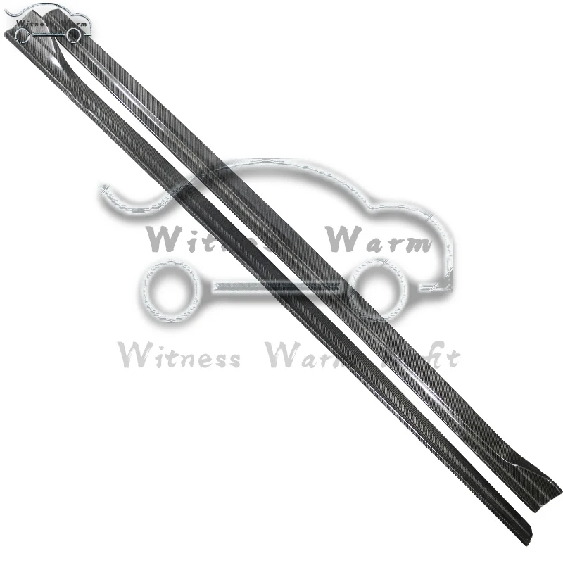 W205 Carbon Fiber Side Skirt Apron for Benz W205 C180 C200 C300 2 Door Car Side Bumper Skirts 14-18