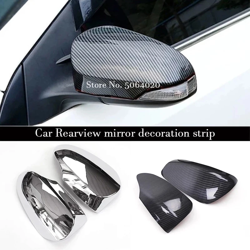 

For Toyota C-HR CHR 2016-2020 Car Side Door Rear View Mirror Cover decoration Cover trim ABS Carbon fiber Accessories Styling