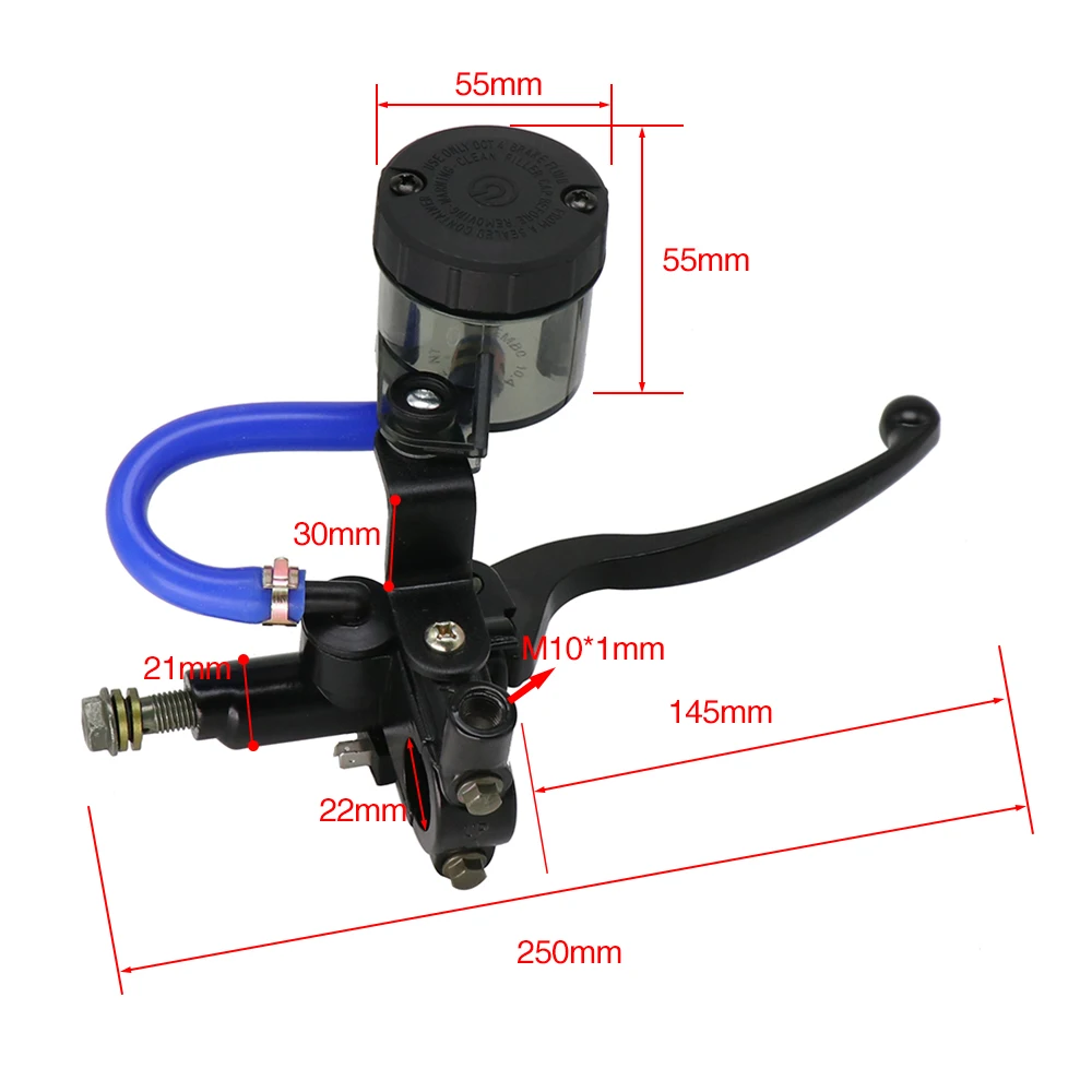 Alconstar-Motorcycle Front Brake Pump Master Cylinder Clutch Assembly Right&Left Adjustable Brake Lever Big Cup for Yamaha LC150