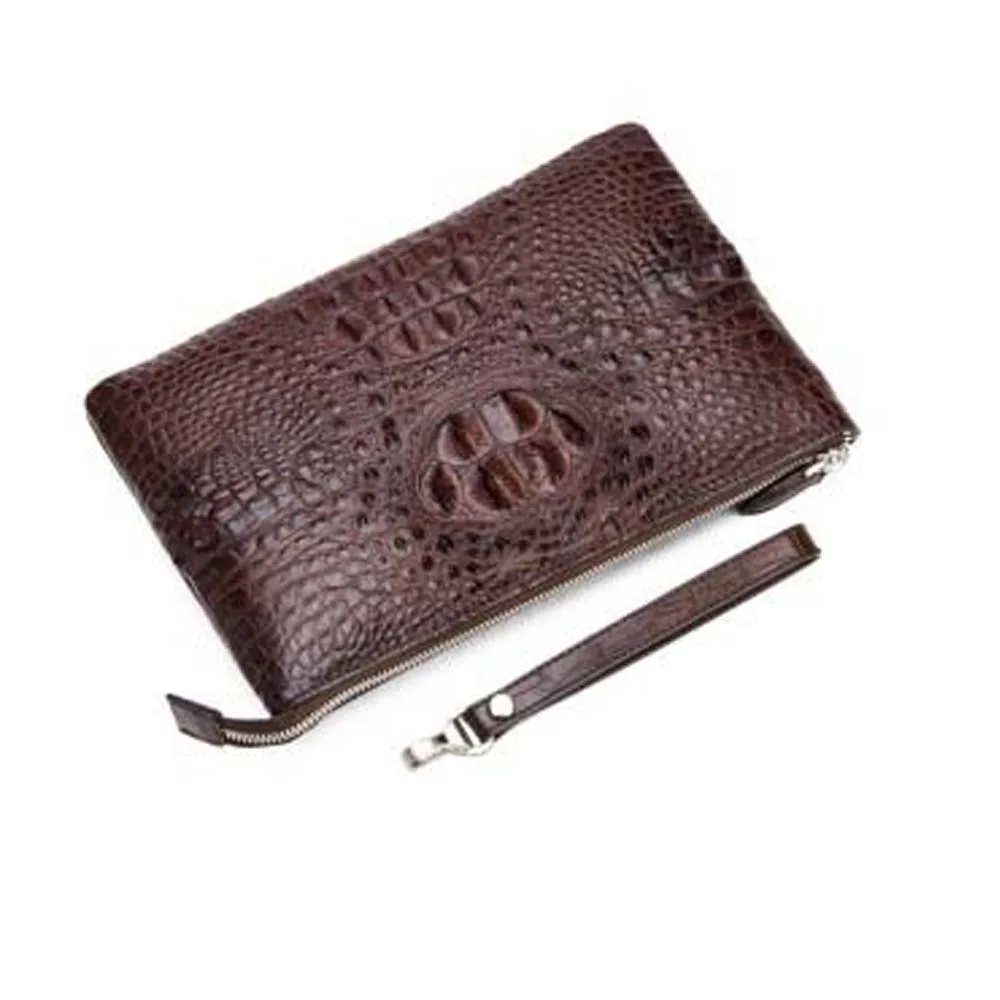 menggeka crocodile  Thailand  crocodile  handbags  male  envelope bag  Men clutch bags leisure  business  large capacity bag