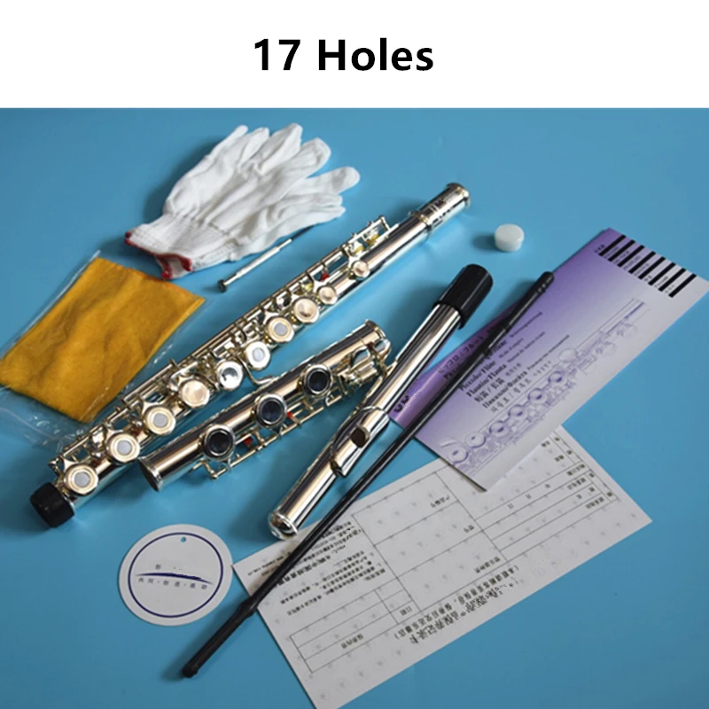 Top Japan Flute YF-371H Student Flutes Silver Plated 17 Holes Open Hole With E key Flauta Musical instrument