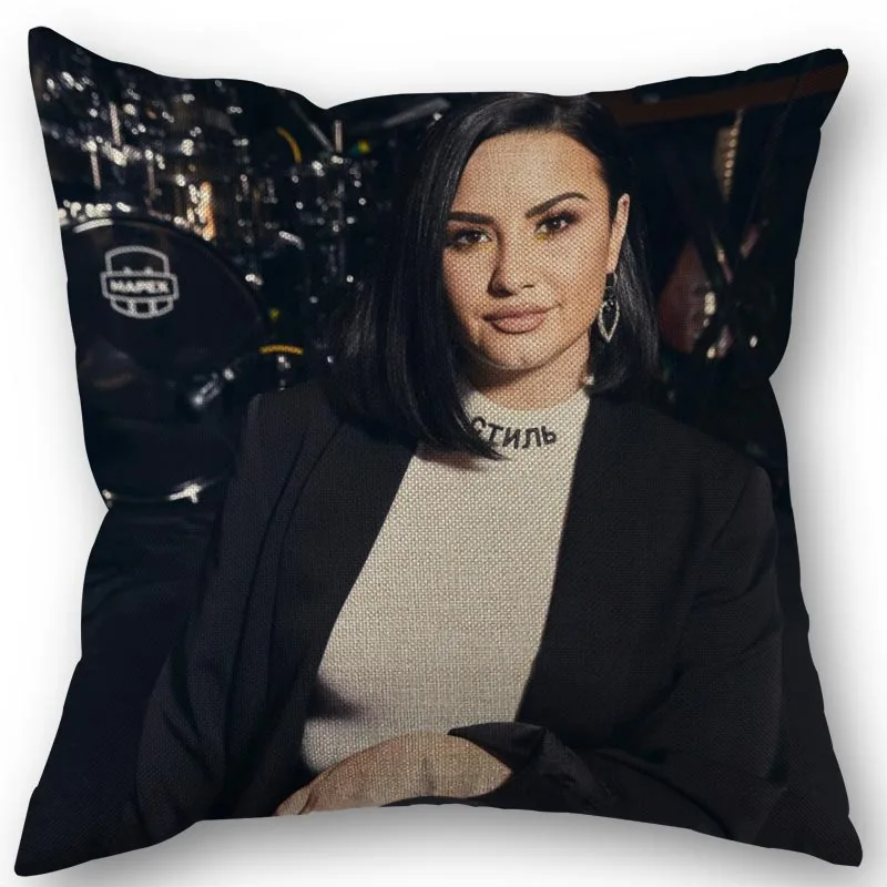 Demi Lovato Pillowcase High Quality Home Textile Cotton Linen Fabric 45x45cm One Side Decoration Pillow Cover New 1213