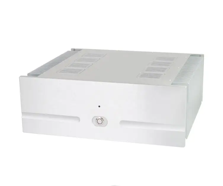 เงินอลูมิเนียม Amplifier แชสซี/Class A Amplifier/Preamp/AMP Enclosure/กรณี/กล่อง DIY (432*155*390 มม.)