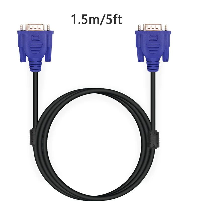 Cabo vga para vga, cabo macho para macho, conector vga para pc tv, adaptador, conversor para monitor de computador, 1 peça