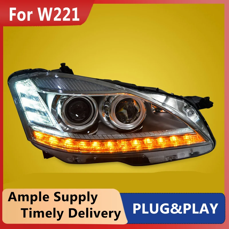 Car Styling Head Lamp for W221 Headlights 2006-2008 S300 S400 Headlight LED DRL Signal Lamp Hid Bi Xenon Auto Accessories