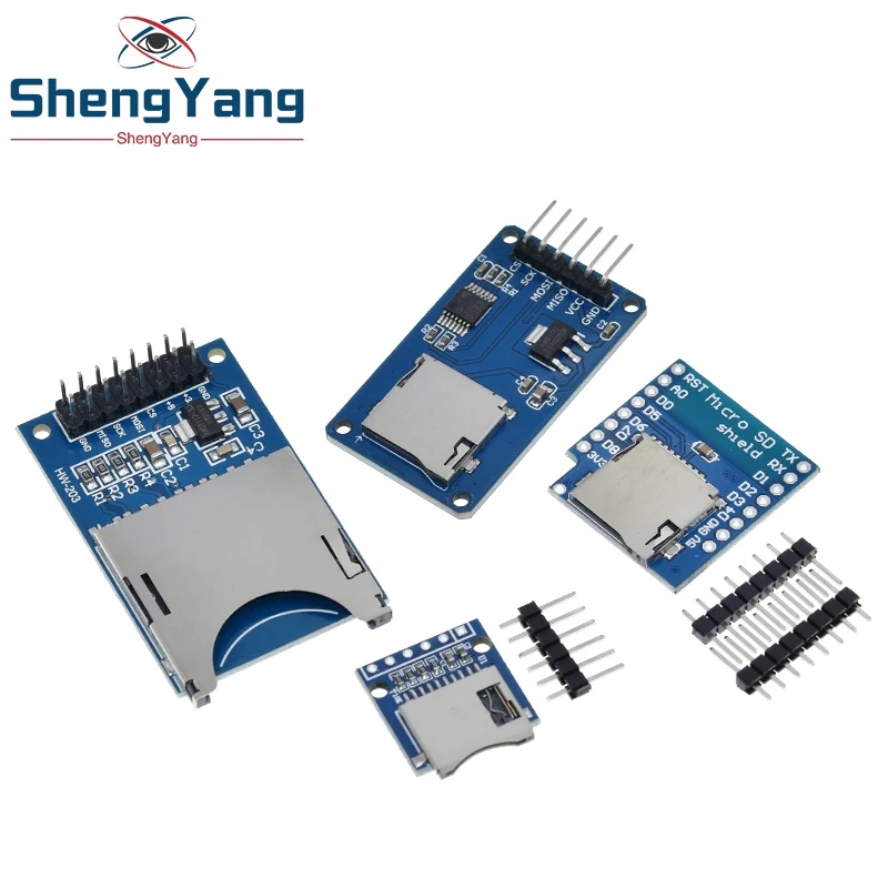 D1 Mini TF-Kartenmodul Micro SD Speichererweiterungsplatine Mini Micro SD TF-Karte Memory Shield Modul mit Pins für Arduino – Detail 1