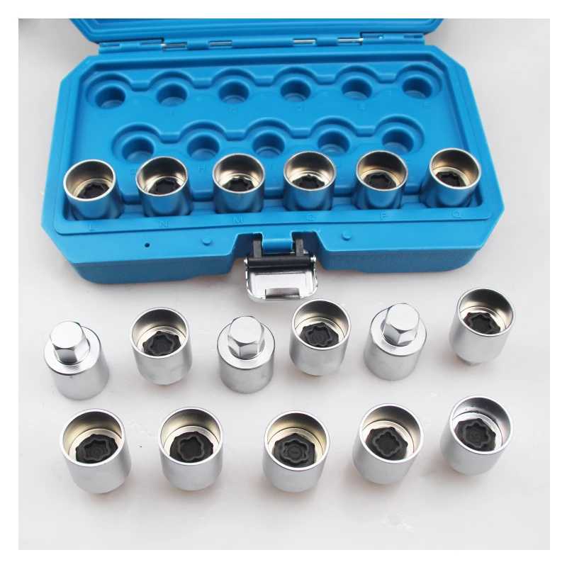 17pcs Wheel Nut Screws Socket Set Anti-theft Removal Tool for  Land Rover Range Rover