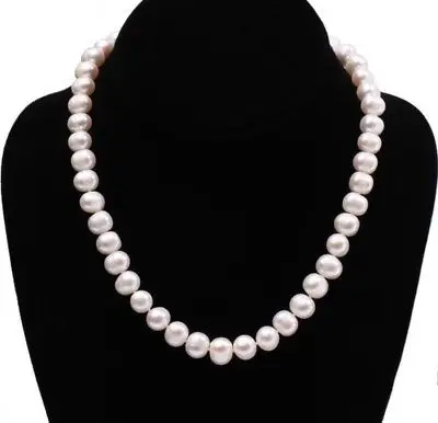 

Sale Fashion 9-10mm Natural Cultured Round Freshwater Pearl Necklace 18 Inches