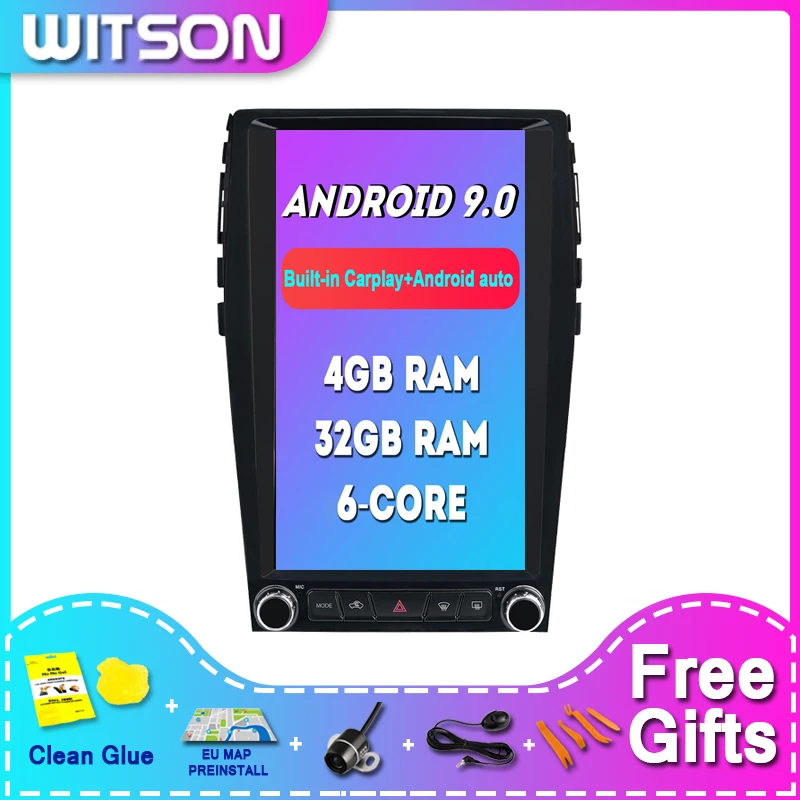 

WITSON Android 9.0 Tesla Car Video Radio DVD For FORD EDGE 2015-2019 (LOW) Manual Air-conditioner 4G RAM 32ROM car multimedia