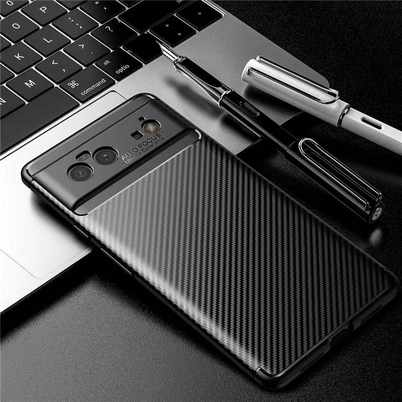 Carbon Fiber Cover For Google Pixel 6 Case Bumper Silicone Funda Google Pixel 6 Ultra Thin Case For Google Pixel 6 7 Pixel8 Pro