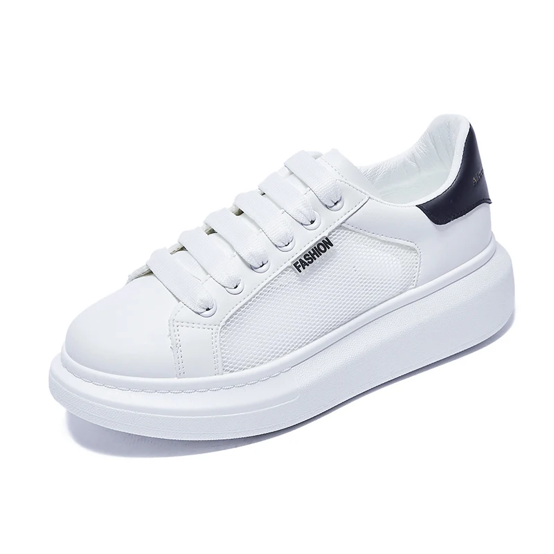 

Cheap 2021 Women Chunky Sneakers Solid Color Platform Shoes Thick Bottom White Women's Vulcanized Shoes Sneaker Zapatos De Mujer