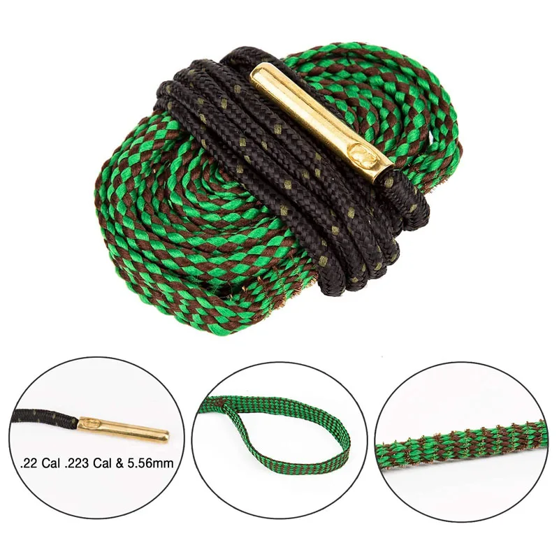 Gun Clean Strap Pistol Rifle Cleaning Kit Ropes Hunting Gun Accessories Snake Cleaner for .17 .22 .223 .308 30-06 .357 .45