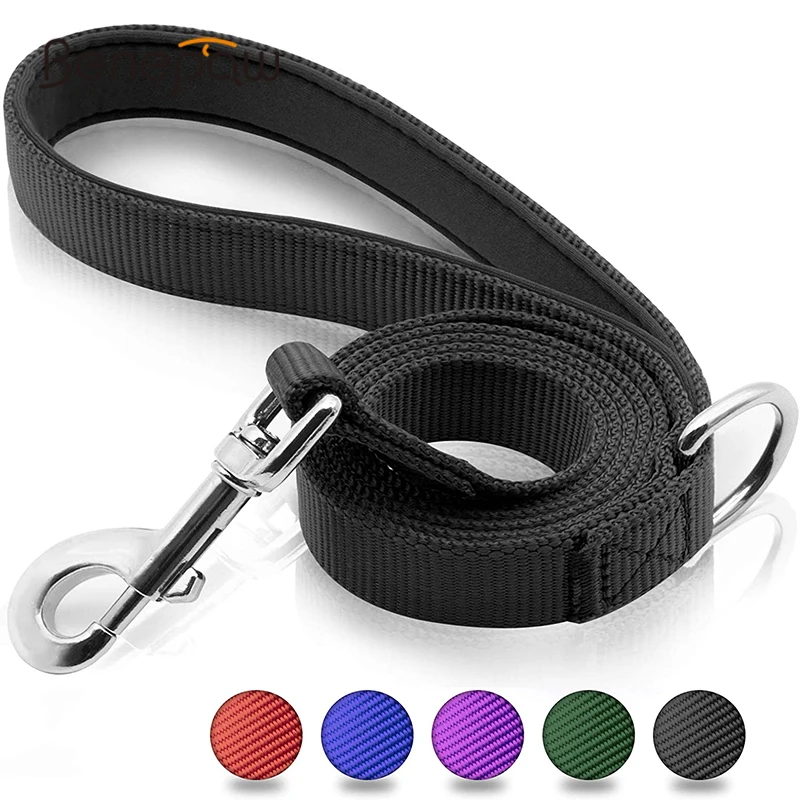 

Benepaw Durable Nylon Dog Leash Padded Handle 360° swivel Metal Hook Classic Style Pet Leash For Small Medium Large Dogs lead