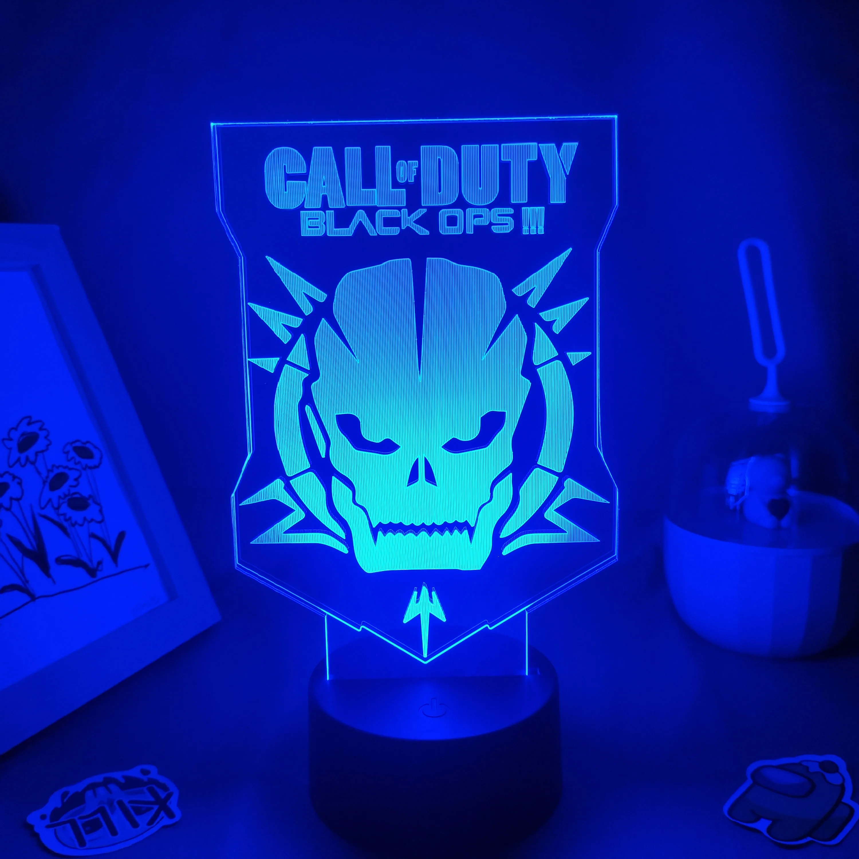 COD Game LOGO 3D Lamps Call Of Duty Led RGB Night Lights Birthday Cool Gifts For Friends Bed Room Table Colorful Mark Decoration