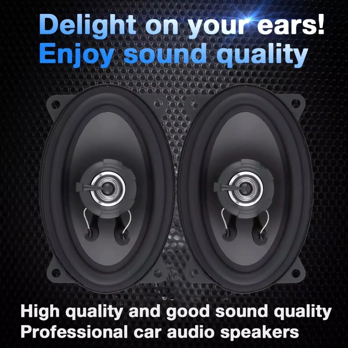 150W 24x6 Inch Car High-fidelity Audio Full-range Coaxial Speaker Car Speaker Automatic Tweeter