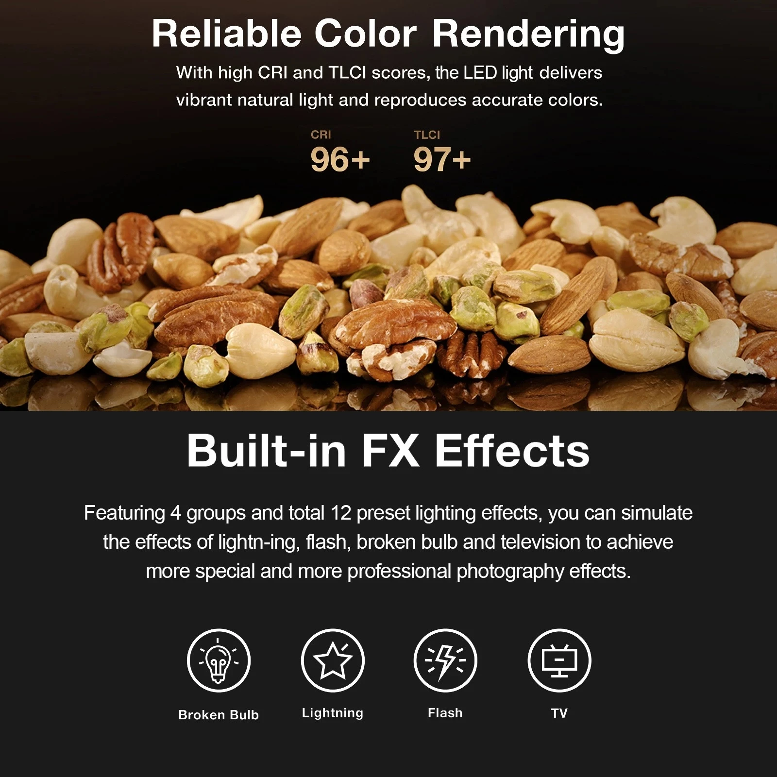 Godox ML30 COB LED światła 5600K przenośny pilot aplikacji sterowania 12 efekty podwójna moc dostaw uchwyt ręczny dla Vlog na żywo