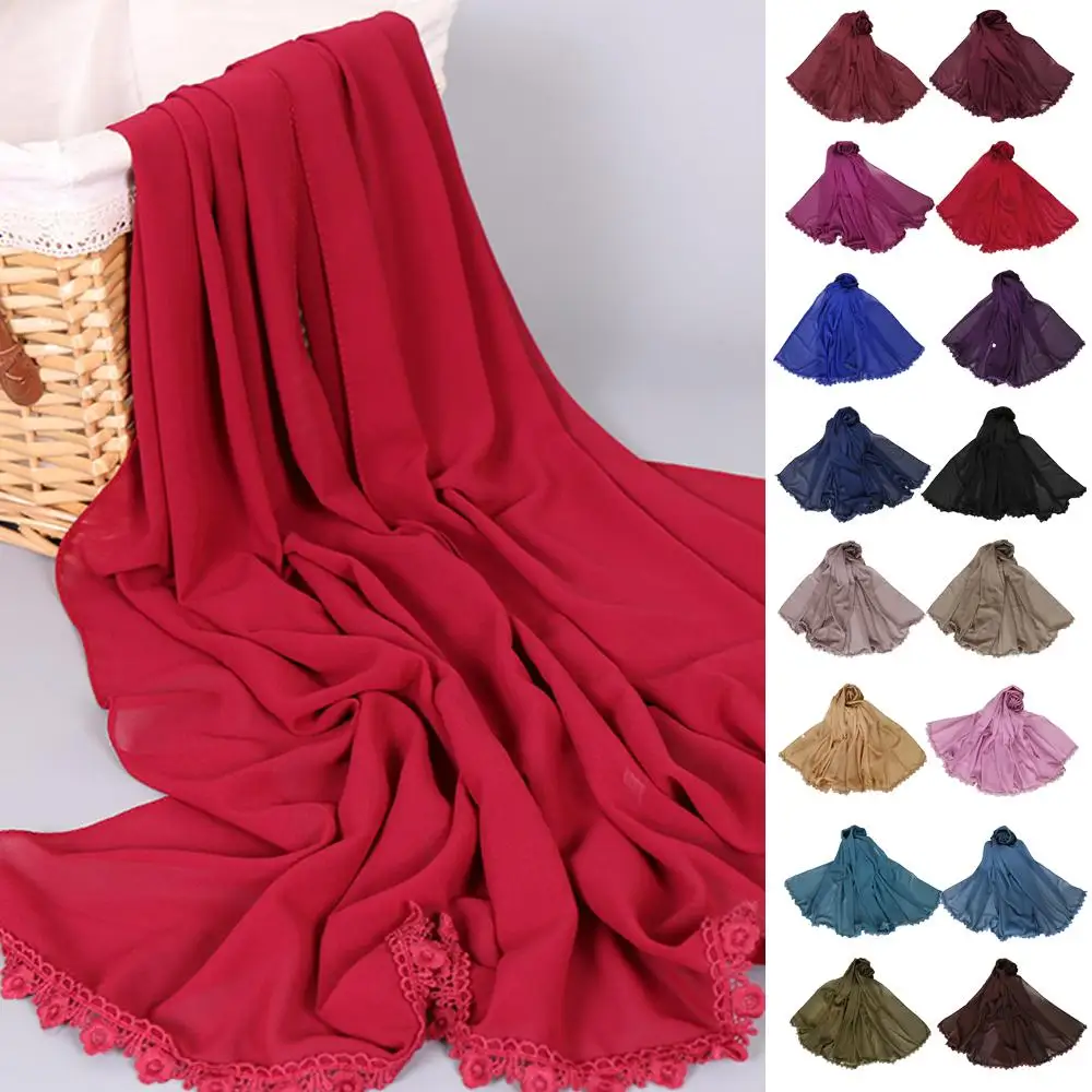 

Muslim Women Long Scarf Chiffon Hijab Shawl Wrap Pashmina Arab Headscarf Islamic Turban Poncho Cape Fashion Pashmina 180*75cm